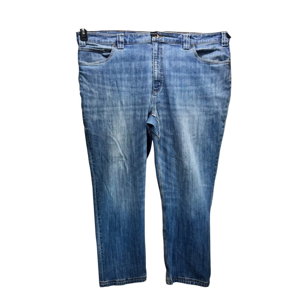 Duluth Trading Flex Ballroom Relaxed Fit Jeans Men's Size 46x32 Blue‎ Denim Work